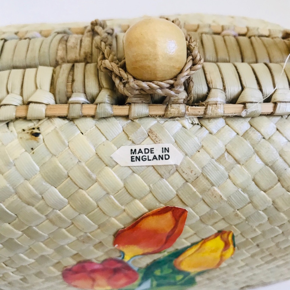 Unique purse with raw decoupage on both sides